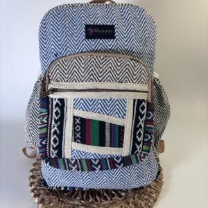 tribal heritage backpack – Blue Chevron